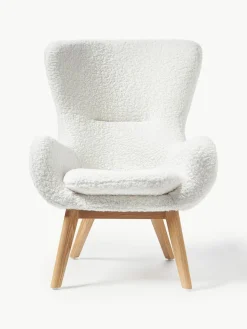 Teddy fauteuil Wing met houten poten