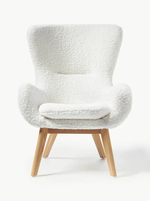 Teddy fauteuil Wing met houten poten
