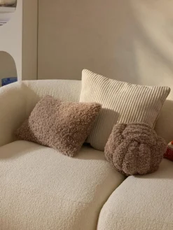 Teddy stoffen geknoopt kussen Dotty