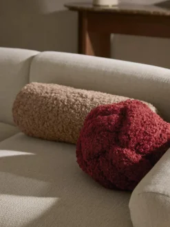 Teddy stoffen geknoopt kussen Dotty