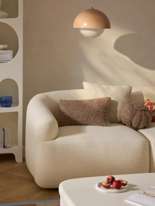 Teddy stoffen geknoopt kussen Dotty