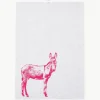 Theedoek Donkey, handgedrukt
