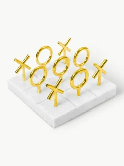 Tic-Tac-Toe spel Gold van marmer