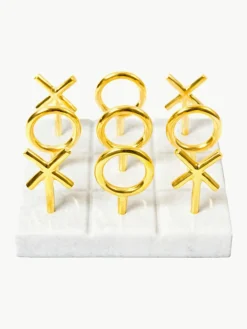 Tic-Tac-Toe spel Gold van marmer