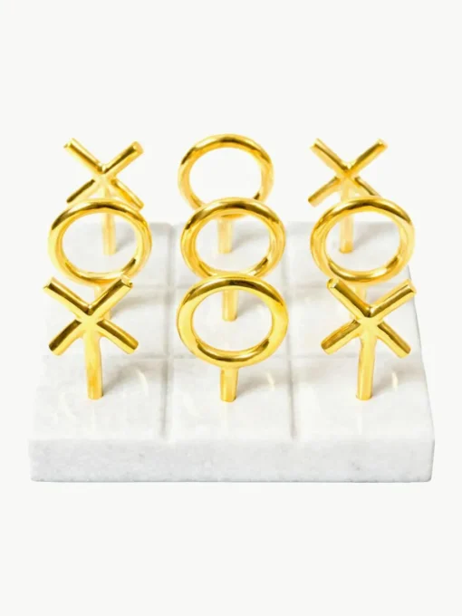 Tic-Tac-Toe spel Gold van marmer