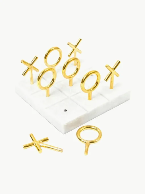 Tic-Tac-Toe spel Gold van marmer