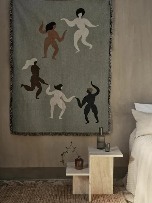 Travertijn bijzettafel Distinct met twee tafelbladen