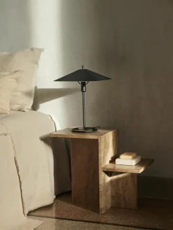 Travertijn bijzettafel Distinct met twee tafelbladen