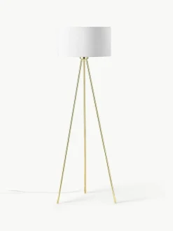 Tripod vloerlamp Cella met stoffen lampenkap