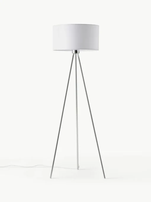 Tripod vloerlamp Cella met stoffen lampenkap