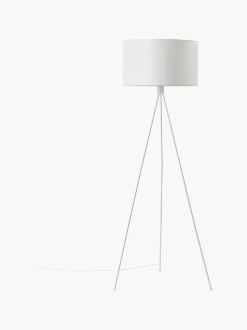 Tripod vloerlamp Cella met stoffen lampenkap