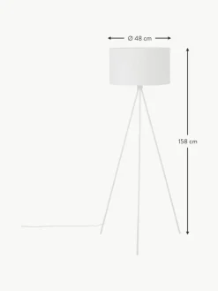 Tripod vloerlamp Cella met stoffen lampenkap