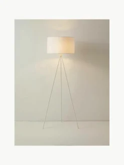 Tripod vloerlamp Cella met stoffen lampenkap