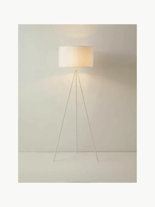 Tripod vloerlamp Cella met stoffen lampenkap