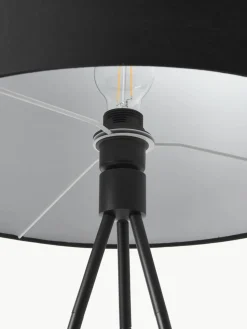 Tripod vloerlamp Cella met stoffen lampenkap