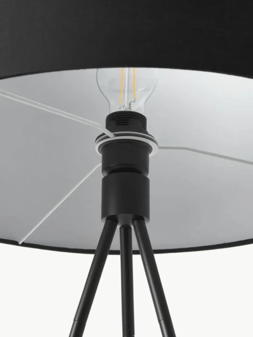 Tripod vloerlamp Cella met stoffen lampenkap