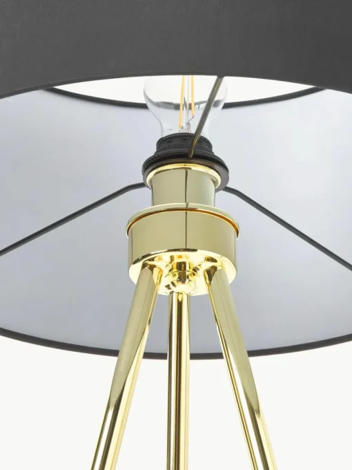 Tripod vloerlamp Cella met stoffen lampenkap
