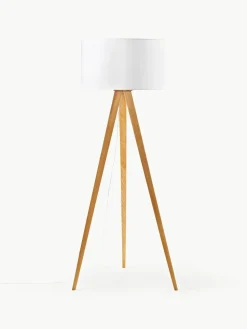 Tripod vloerlamp Jake van massief hout