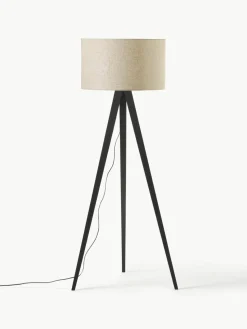 Tripod vloerlamp Jake van massief hout