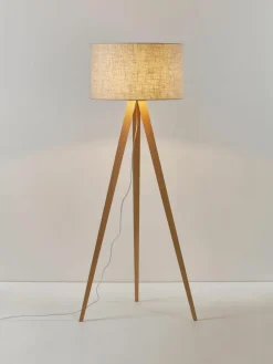 Tripod vloerlamp Jake van massief hout