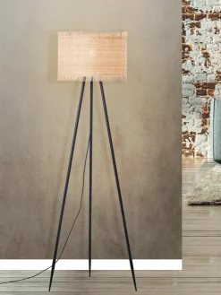 Tripod vloerlamp Raffy van zeegras