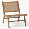 Tuin loungefauteuil Palina in houtoptiek