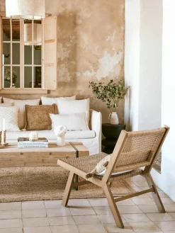 Tuin loungefauteuil Palina in houtoptiek