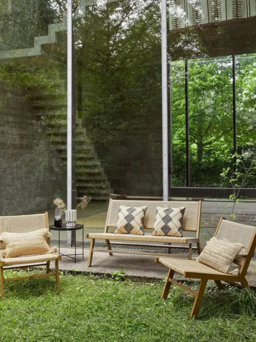 Tuin loungefauteuil Palina in houtoptiek