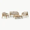 Tuin loungeset Lu van acaciahout, 4-delig