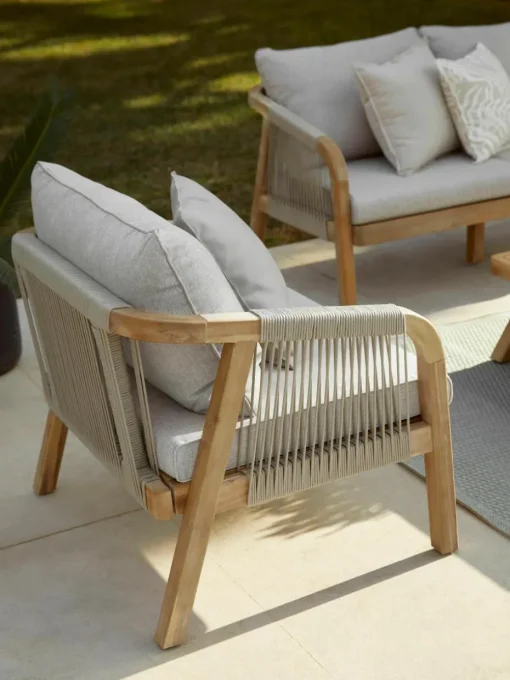 Tuin loungeset Lu van acaciahout, 4-delig