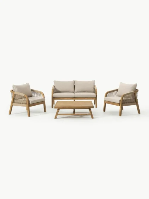 Tuin loungeset Lu van acaciahout, 4-delig