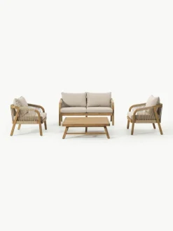 Tuin loungeset Lu van acaciahout, 4-delig