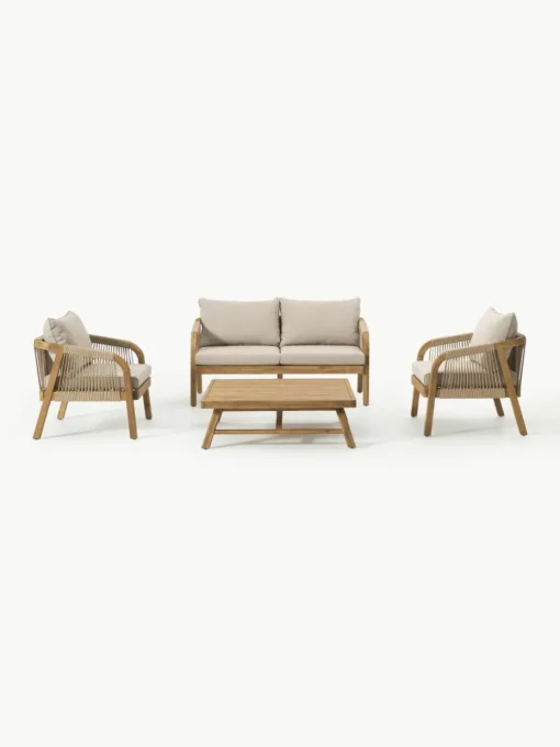 Tuin loungeset Lu van acaciahout, 4-delig