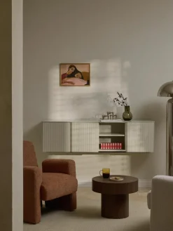 Tv-meubel Shea met geribde voorzijde