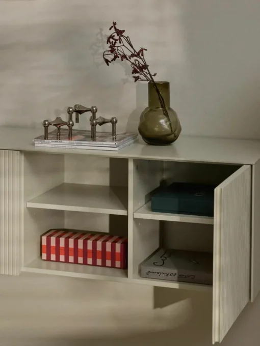 Tv-meubel Shea met geribde voorzijde
