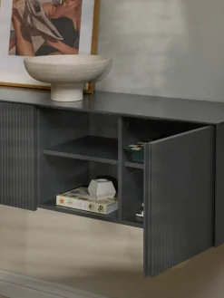 Tv-meubel Shea met geribde voorzijde