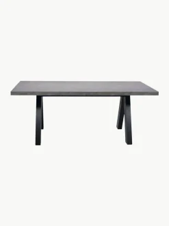 Uitschuifbare eettafel Apex in beton optiek, 200 - 250 x 100 cm