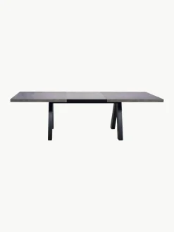 Uitschuifbare eettafel Apex in beton optiek, 200 - 250 x 100 cm