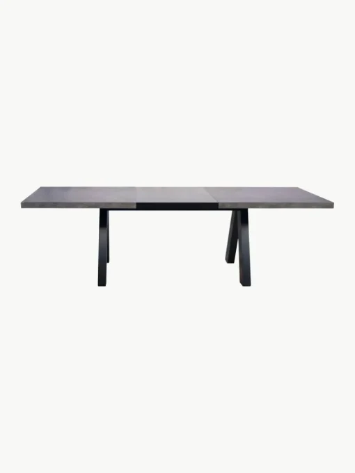 Uitschuifbare eettafel Apex in beton optiek, 200 - 250 x 100 cm