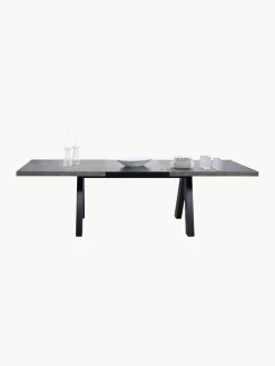 Uitschuifbare eettafel Apex in beton optiek, 200 - 250 x 100 cm