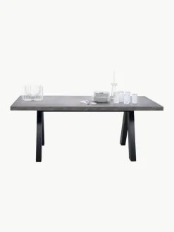 Uitschuifbare eettafel Apex in beton optiek, 200 - 250 x 100 cm