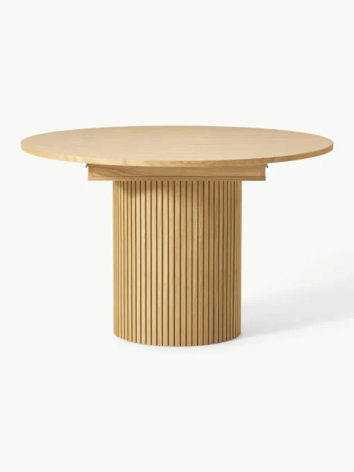 Uitschuifbare eettafel Filo met groefstructuur, 120 - 160 x 75 cm