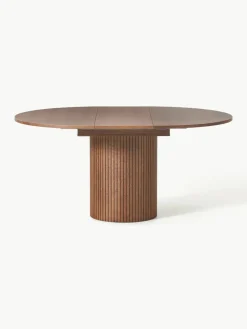 Uitschuifbare eettafel Filo met groefstructuur, 120 - 160 x 75 cm