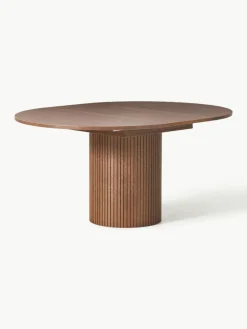 Uitschuifbare eettafel Filo met groefstructuur, 120 - 160 x 75 cm