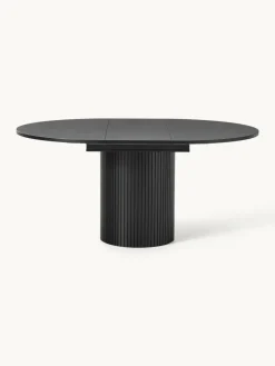 Uitschuifbare eettafel Filo met groefstructuur, 120 - 160 x 75 cm