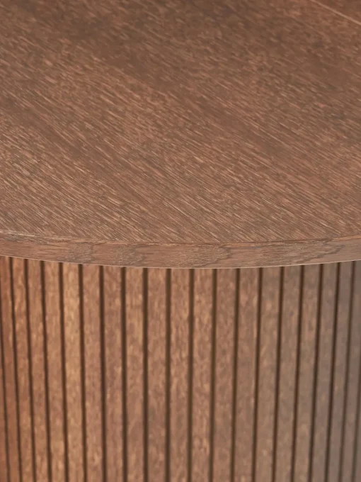 Uitschuifbare eettafel Filo met groefstructuur, 120 - 160 x 75 cm