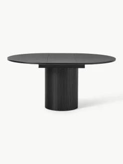Uitschuifbare eettafel Filo met groefstructuur, 120 - 160 x 75 cm