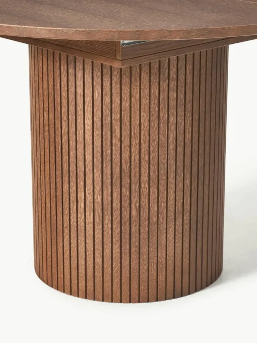 Uitschuifbare eettafel Filo met groefstructuur, 120 - 160 x 75 cm