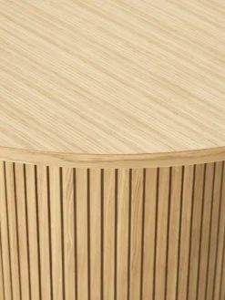 Uitschuifbare eettafel Filo met groefstructuur, 120 - 160 x 75 cm