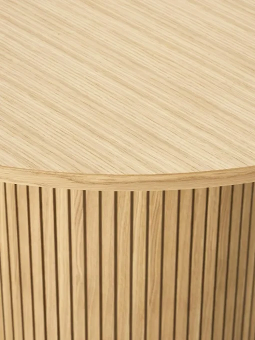 Uitschuifbare eettafel Filo met groefstructuur, 120 - 160 x 75 cm